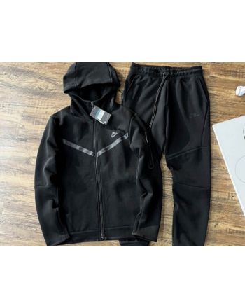Nike Sportswear Tech Fleece Full-Zip Hoodie & Joggers SetBlack [Dress + pants set]