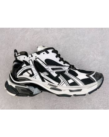Balenciaga Runner Nylon Mesh Sneakers Black & White 677402W3RB29010